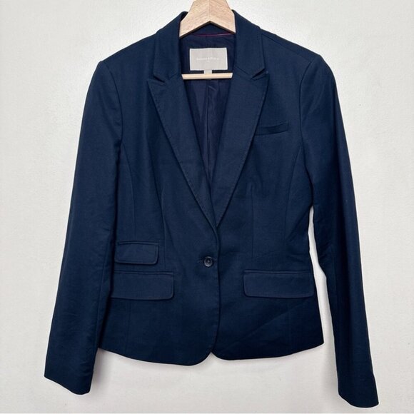 Banana Republic Womens 4 Stretch Navy Career Button Blazer - Picture 3 of 15